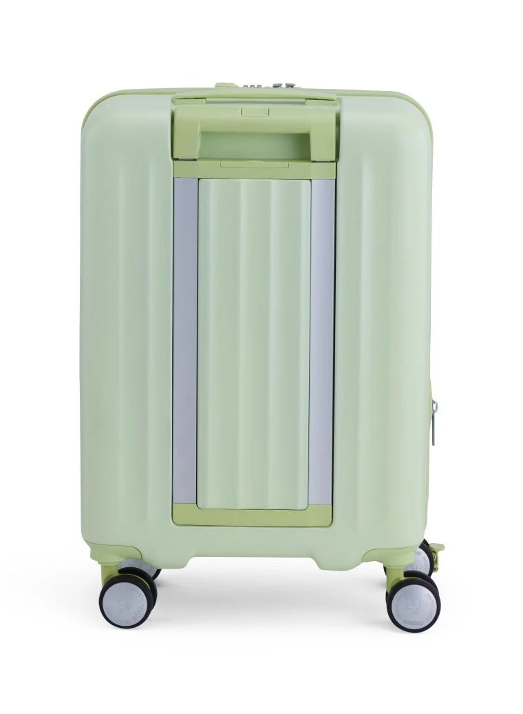 AMERICAN TOURISTER  Trento + Suitcase, Cabin Size 54 cm / 20 inch, 4 Spinner Wheels, Hard Top, Polycarbonate, Matcha|Lightweight|2 In 1 Optimov™ Shock Absorbing Wheels|Book Opening|Expandable|TSA Lock|Waterproof Section - 3 Years International Warranty  | Best Price UAE